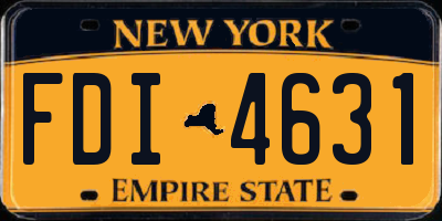 NY license plate FDI4631