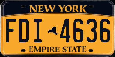 NY license plate FDI4636