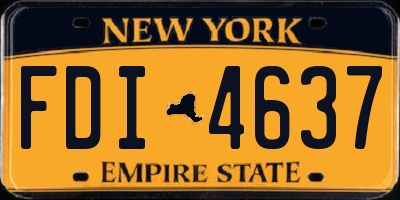 NY license plate FDI4637
