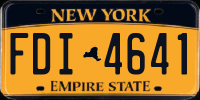 NY license plate FDI4641
