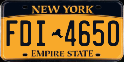 NY license plate FDI4650
