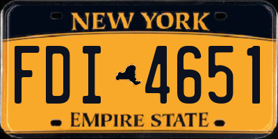 NY license plate FDI4651
