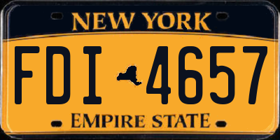 NY license plate FDI4657