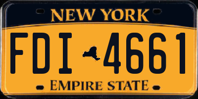 NY license plate FDI4661