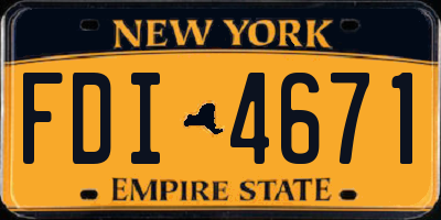 NY license plate FDI4671