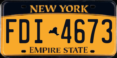 NY license plate FDI4673