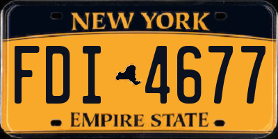 NY license plate FDI4677