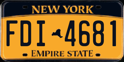 NY license plate FDI4681