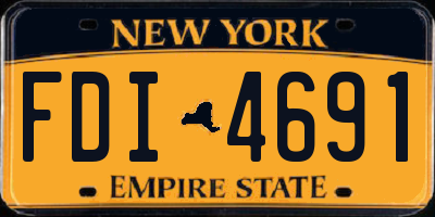 NY license plate FDI4691