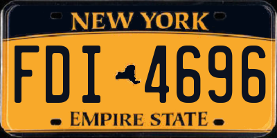 NY license plate FDI4696