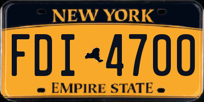 NY license plate FDI4700