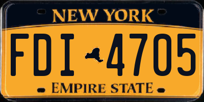 NY license plate FDI4705