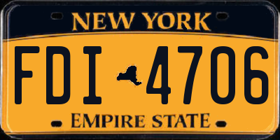 NY license plate FDI4706