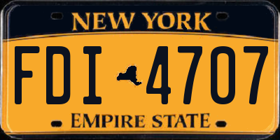 NY license plate FDI4707