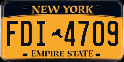 NY license plate FDI4709