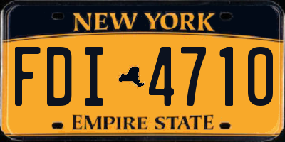 NY license plate FDI4710