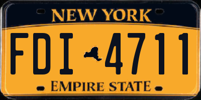 NY license plate FDI4711