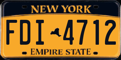 NY license plate FDI4712