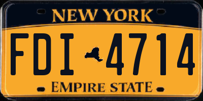 NY license plate FDI4714