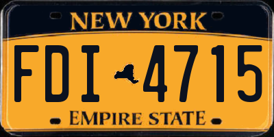 NY license plate FDI4715