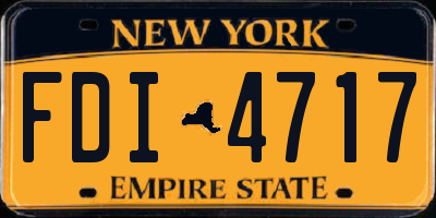 NY license plate FDI4717