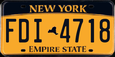 NY license plate FDI4718