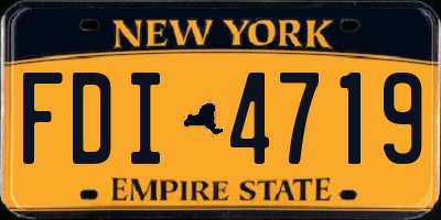NY license plate FDI4719