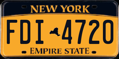 NY license plate FDI4720