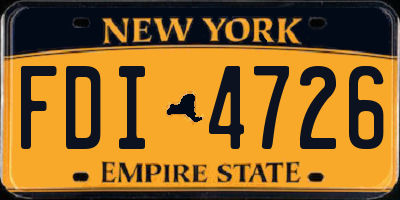 NY license plate FDI4726