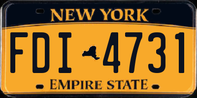 NY license plate FDI4731