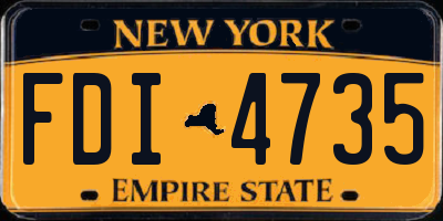 NY license plate FDI4735
