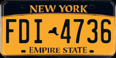 NY license plate FDI4736
