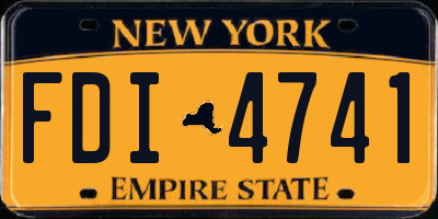 NY license plate FDI4741