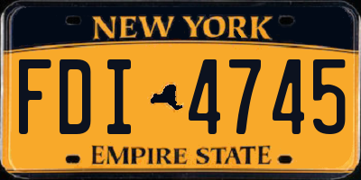 NY license plate FDI4745