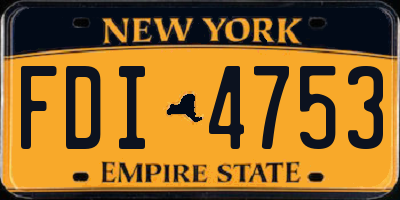 NY license plate FDI4753