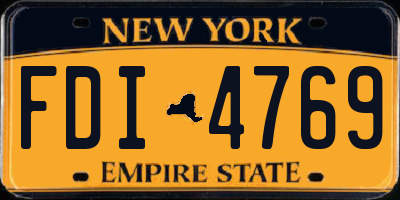 NY license plate FDI4769