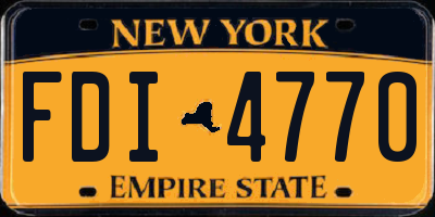 NY license plate FDI4770