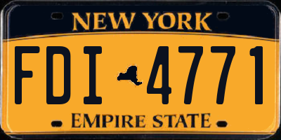 NY license plate FDI4771