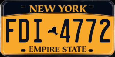 NY license plate FDI4772