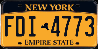 NY license plate FDI4773