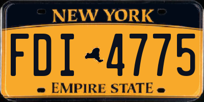 NY license plate FDI4775