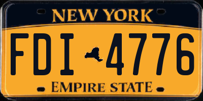 NY license plate FDI4776