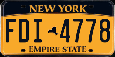 NY license plate FDI4778
