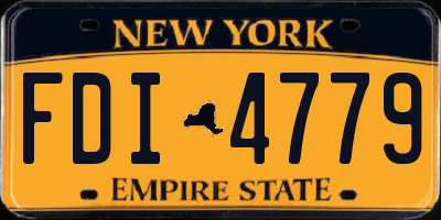 NY license plate FDI4779