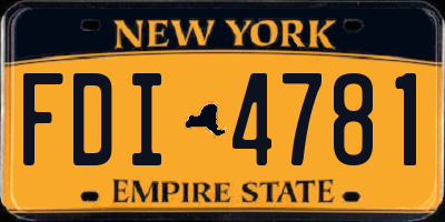 NY license plate FDI4781