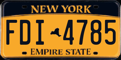 NY license plate FDI4785