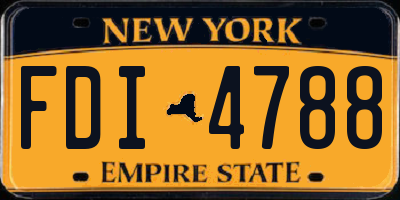 NY license plate FDI4788