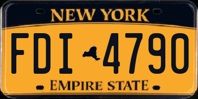 NY license plate FDI4790