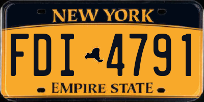NY license plate FDI4791