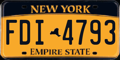 NY license plate FDI4793